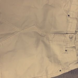 White jean skirt